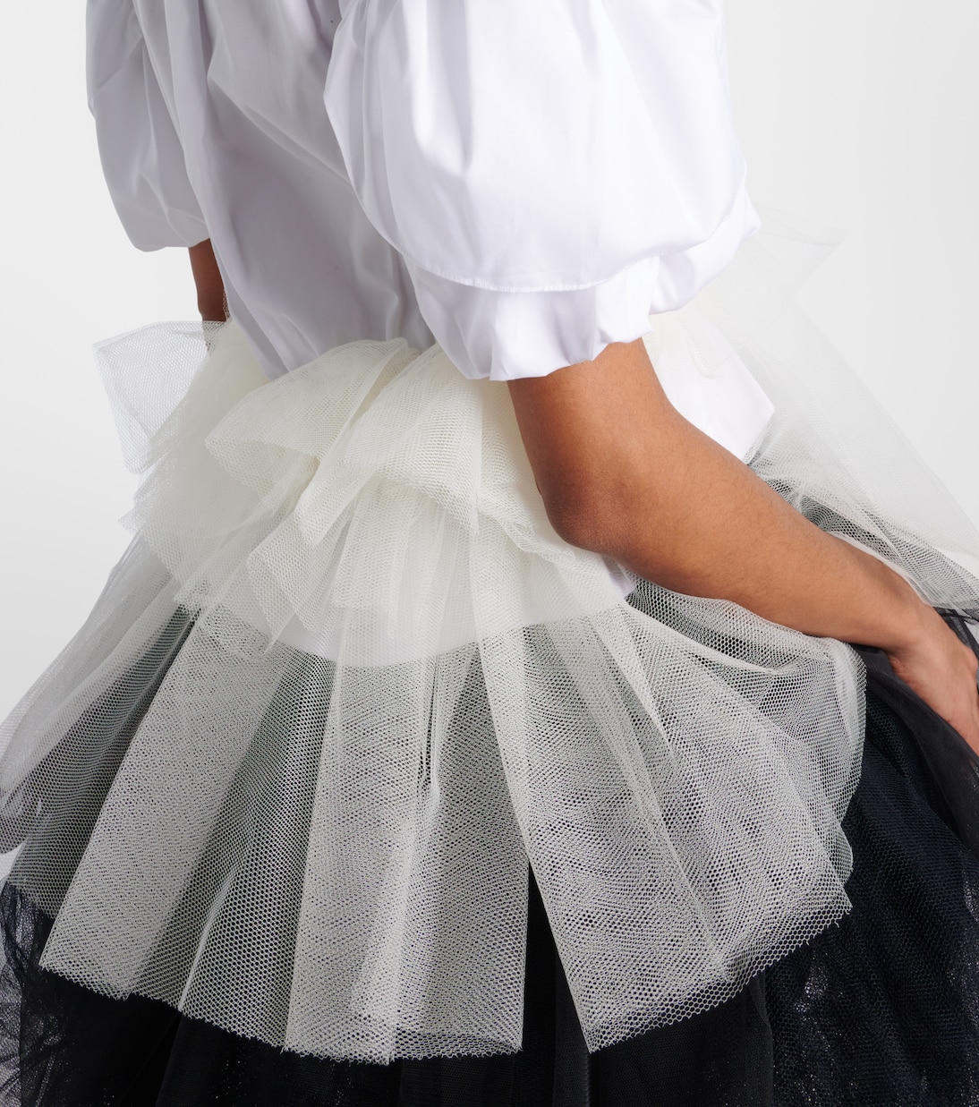 Camisa de algodón con ribete de tul | Simone Rocha