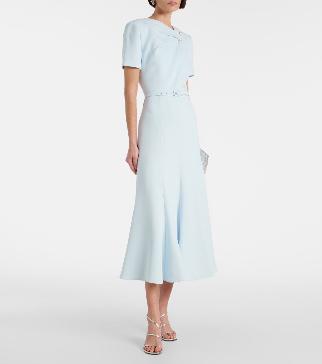 Abito midi in cady con cintura | Roland Mouret