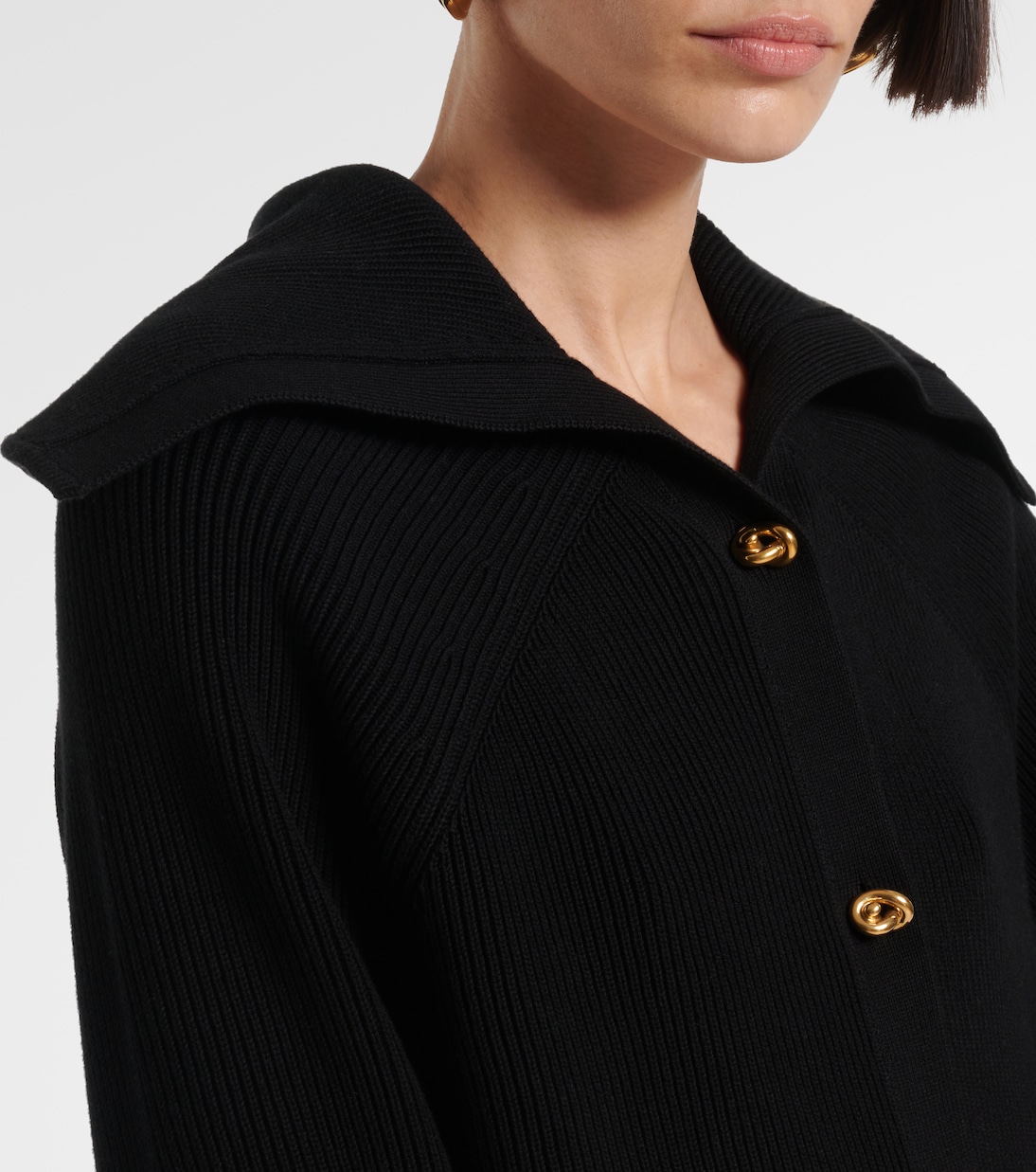 Cardigan Knot in cotone a coste | Bottega Veneta