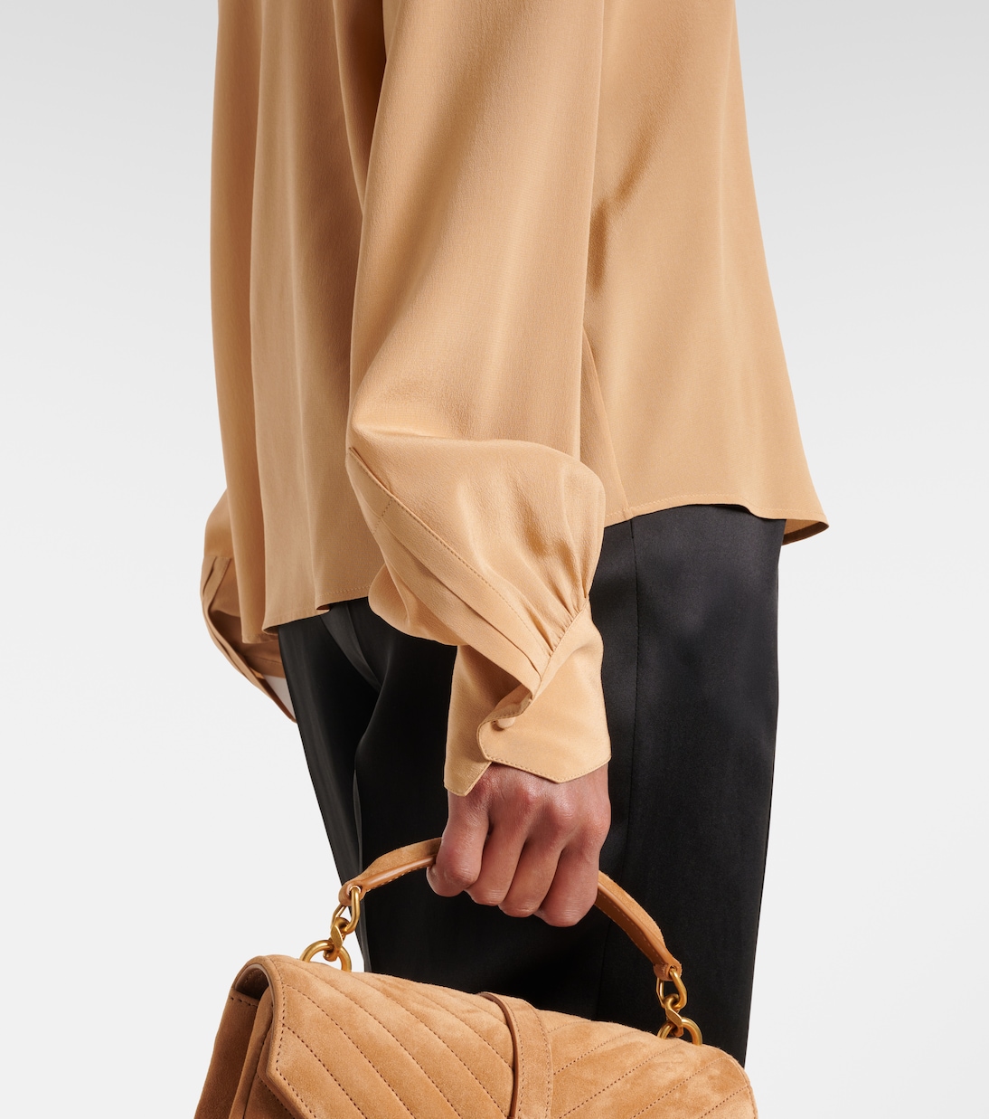 Blusa in seta crêpe de chine | Saint Laurent