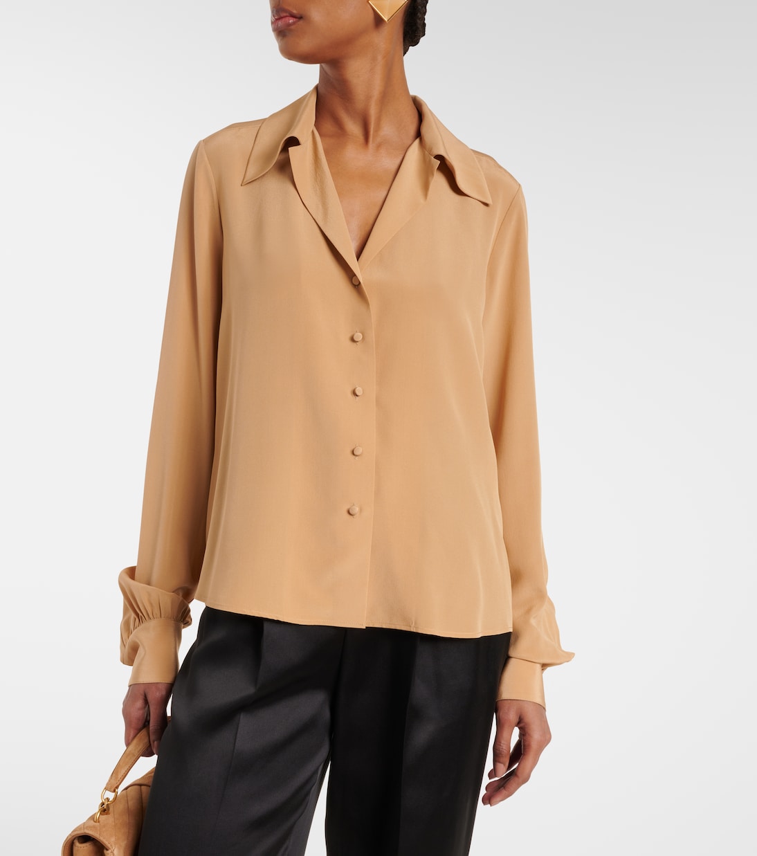 Blusa in seta crêpe de chine | Saint Laurent