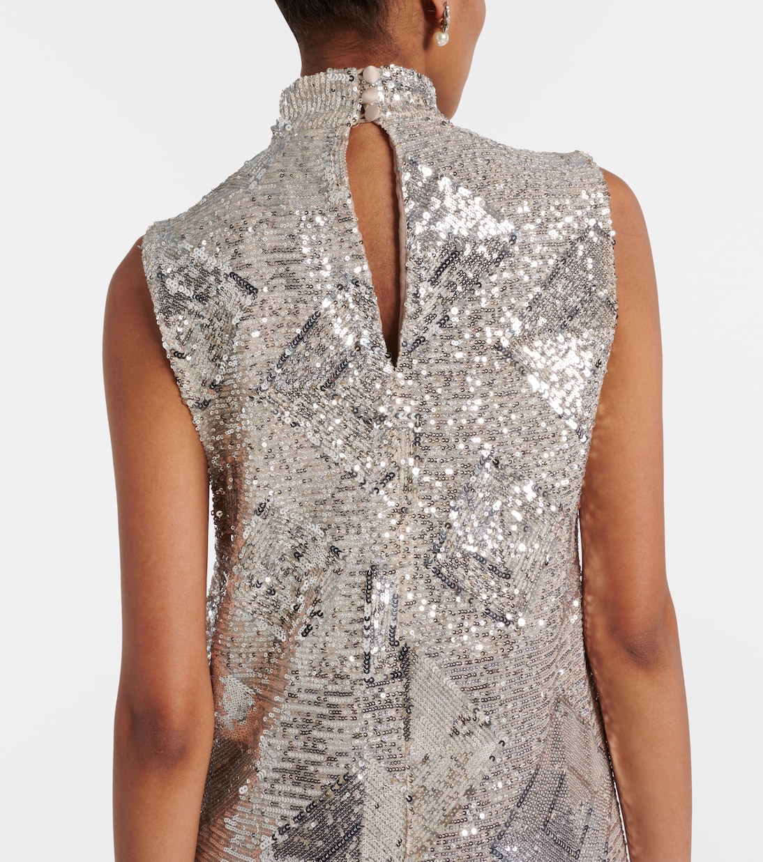 Abito lungo Miami con paillettes | Taller Marmo