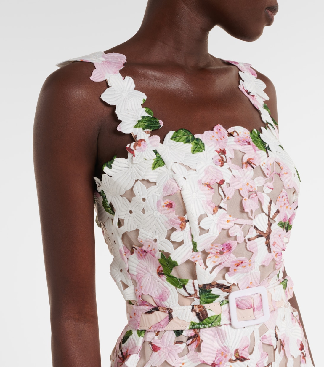 Vestido de cóctel de encaje floral | Oscar de la Renta