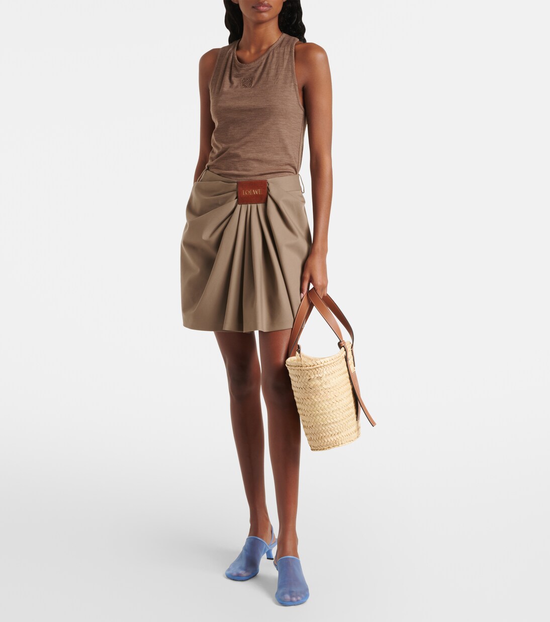 Sac panier Medium en cuir | Loewe