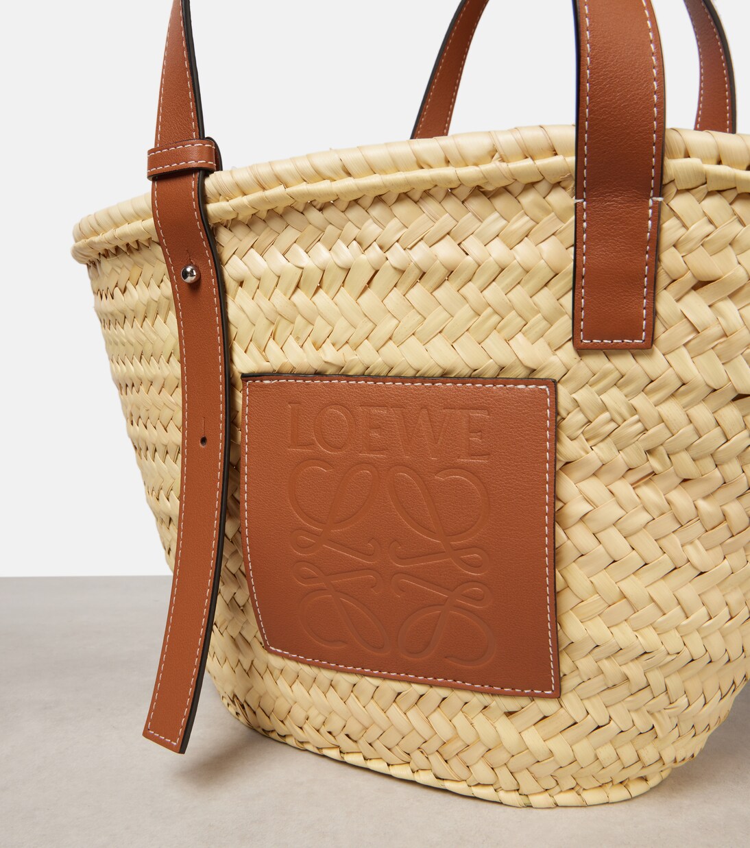 Sac panier Medium en cuir | Loewe