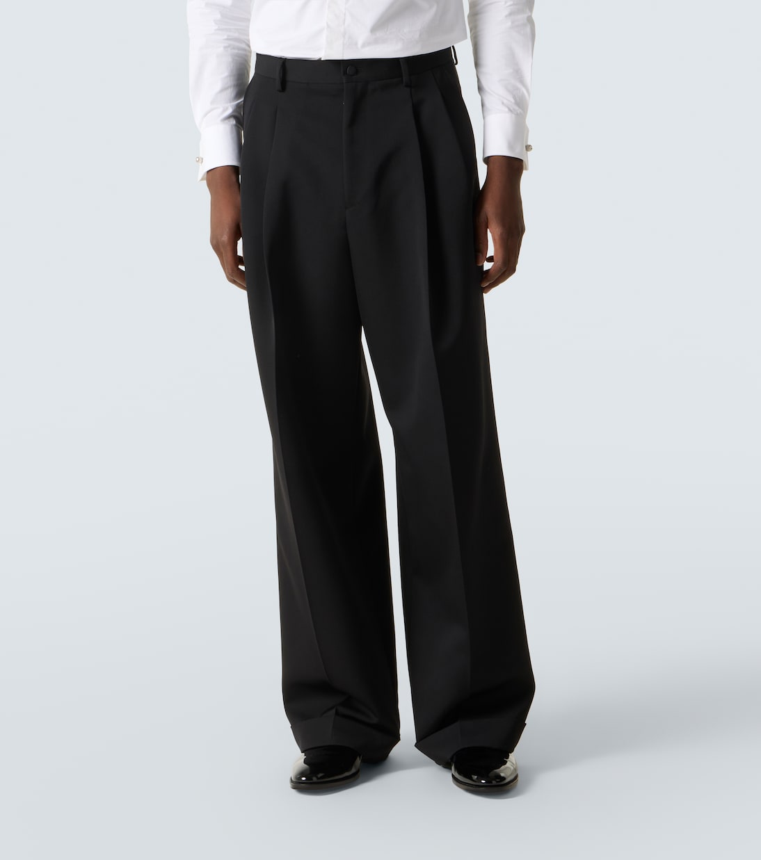 Wool and silk-blend gabardine suit pants | Dolce&Gabbana