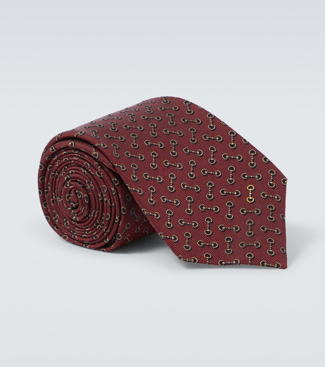 Cravatta Horsebit in jacquard di seta | Gucci