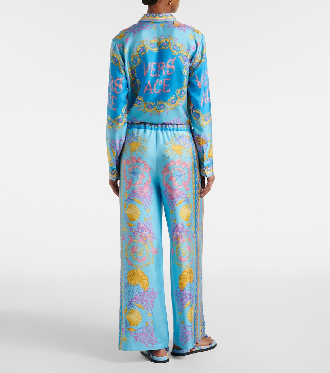 Printed wide-leg pants | Versace