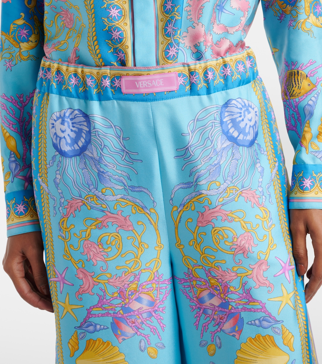 Printed wide-leg pants | Versace