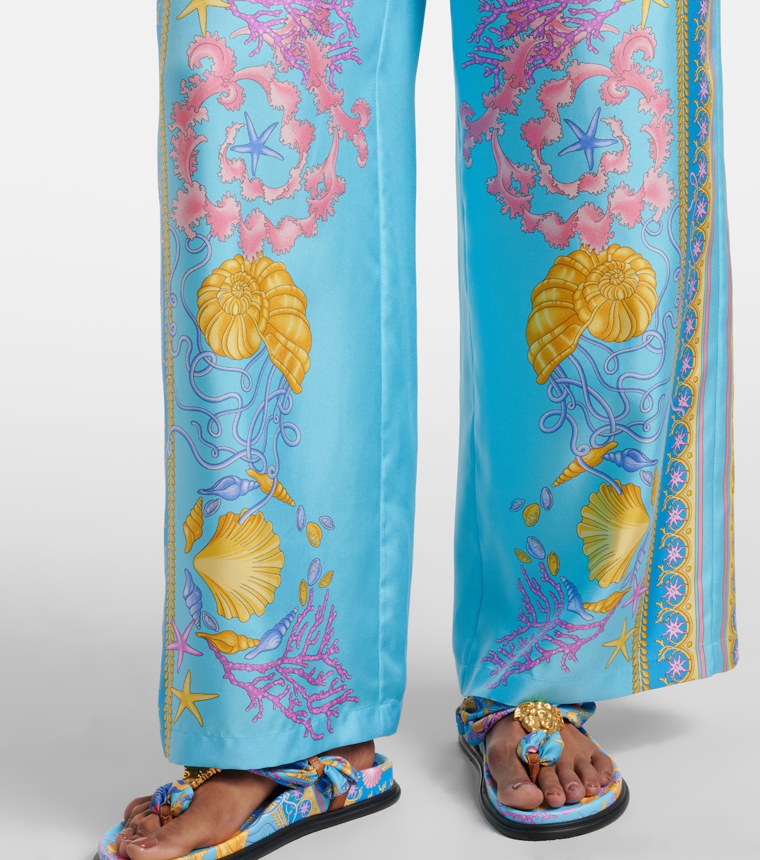 Printed wide-leg pants | Versace