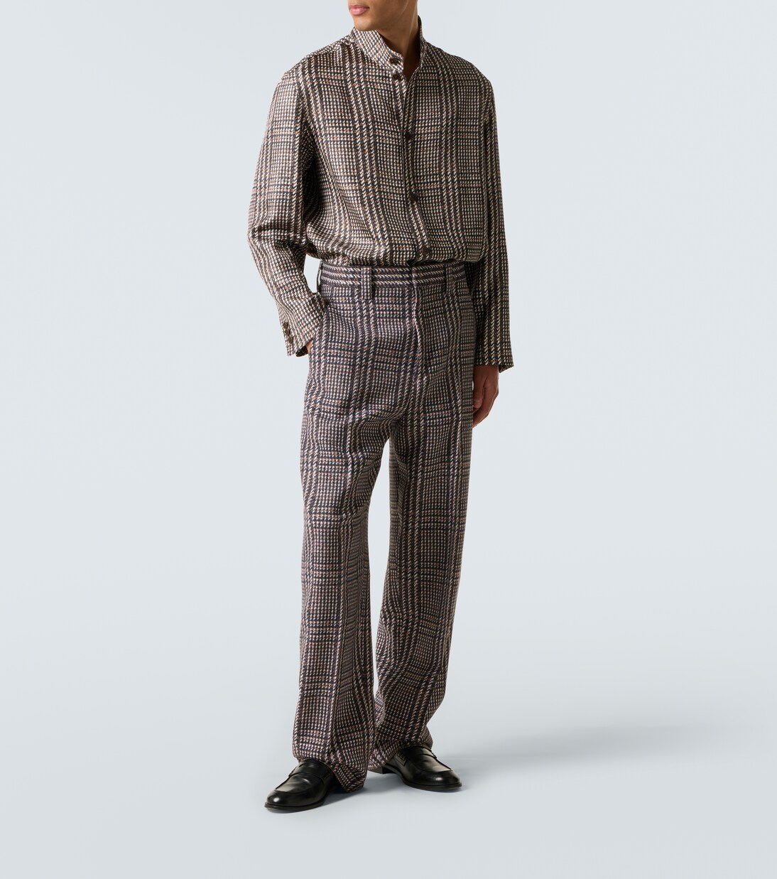 Prince of Wales check wool straight pants | Zegna