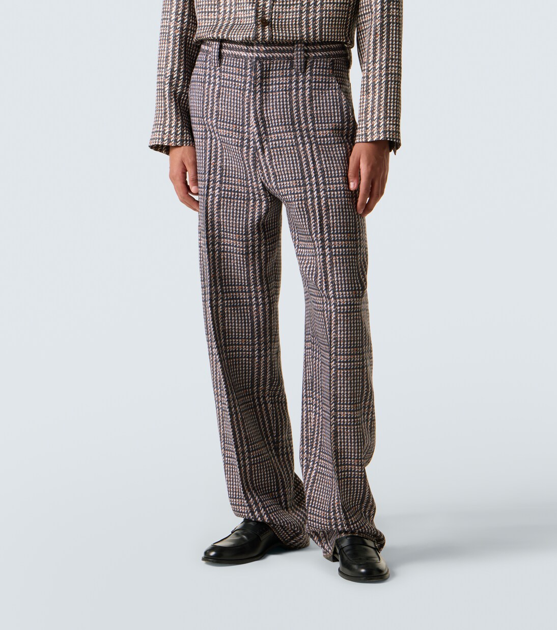 Prince of Wales check wool straight pants | Zegna