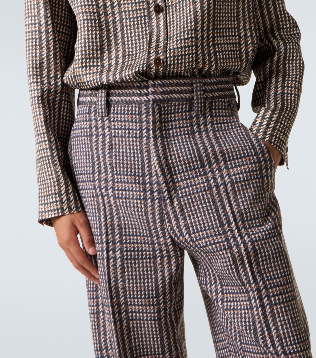 Prince of Wales check wool straight pants | Zegna