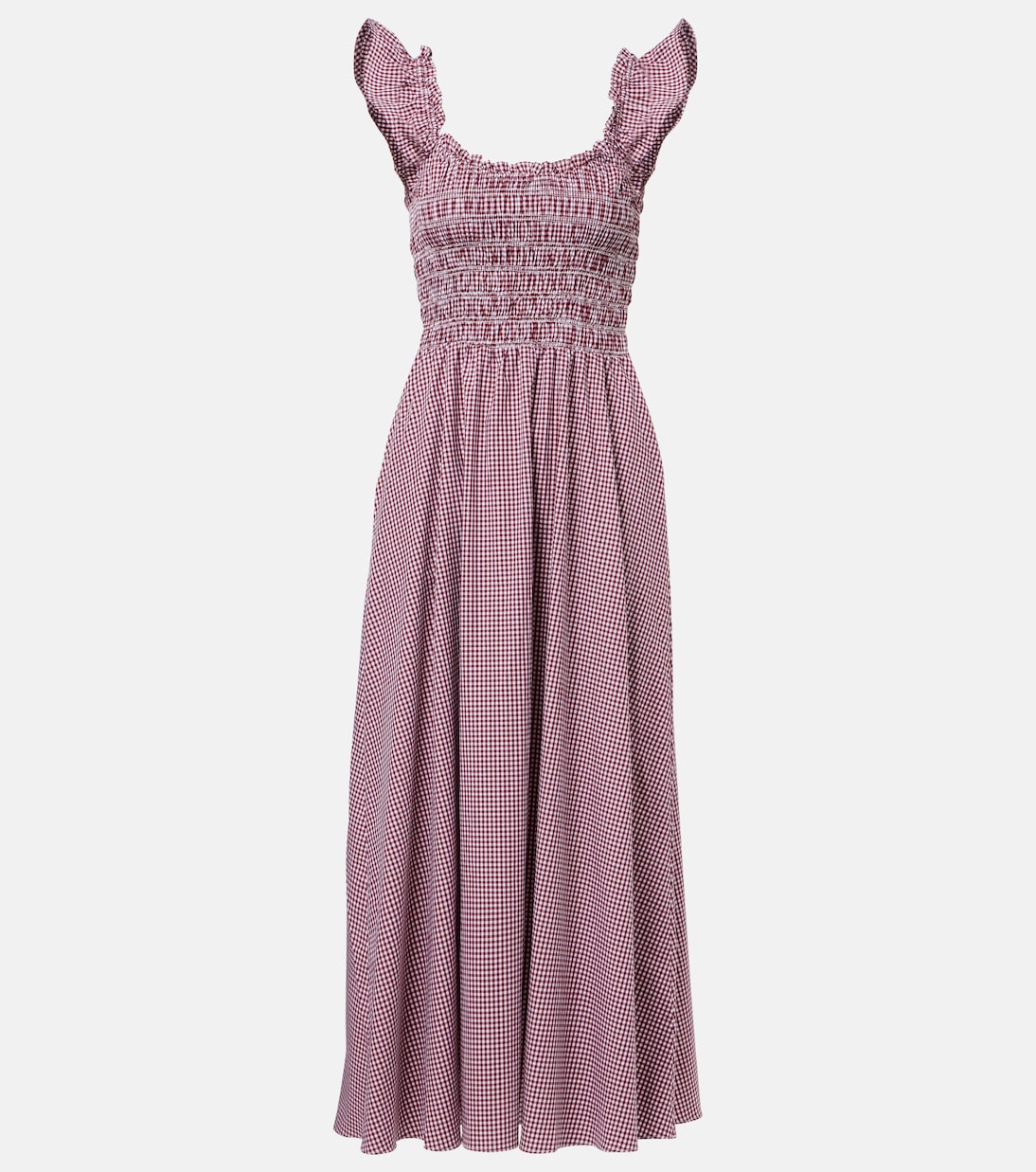 Eudora shirred cotton-blend maxi dress | Faithfull