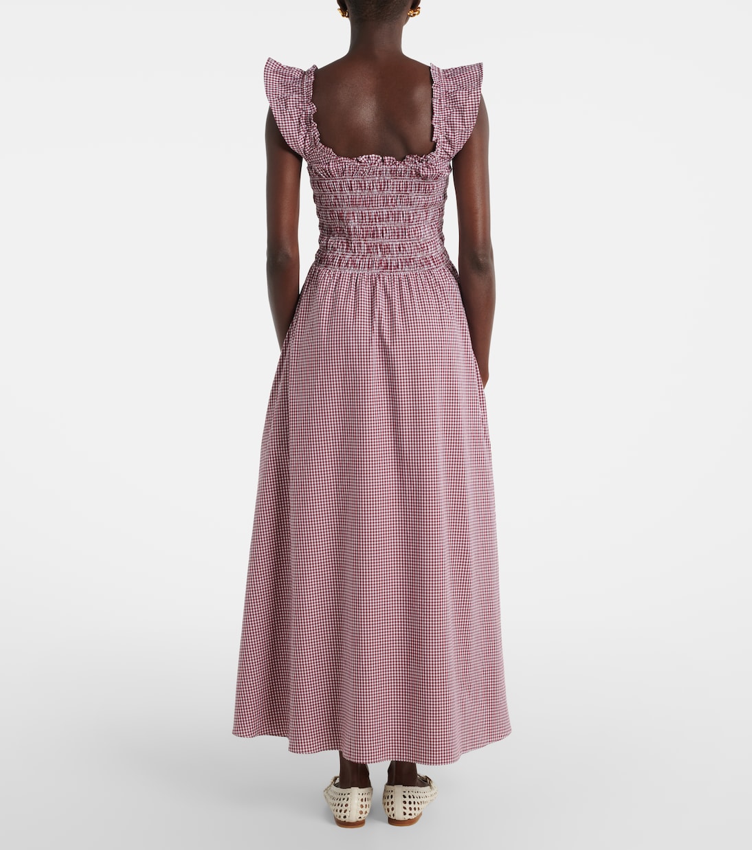 Eudora shirred cotton-blend maxi dress | Faithfull