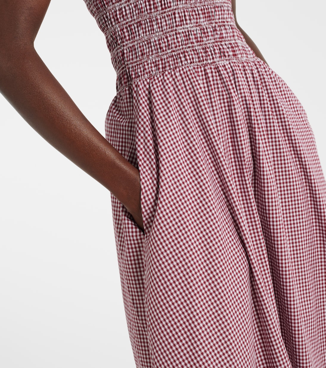 Eudora shirred cotton-blend maxi dress | Faithfull