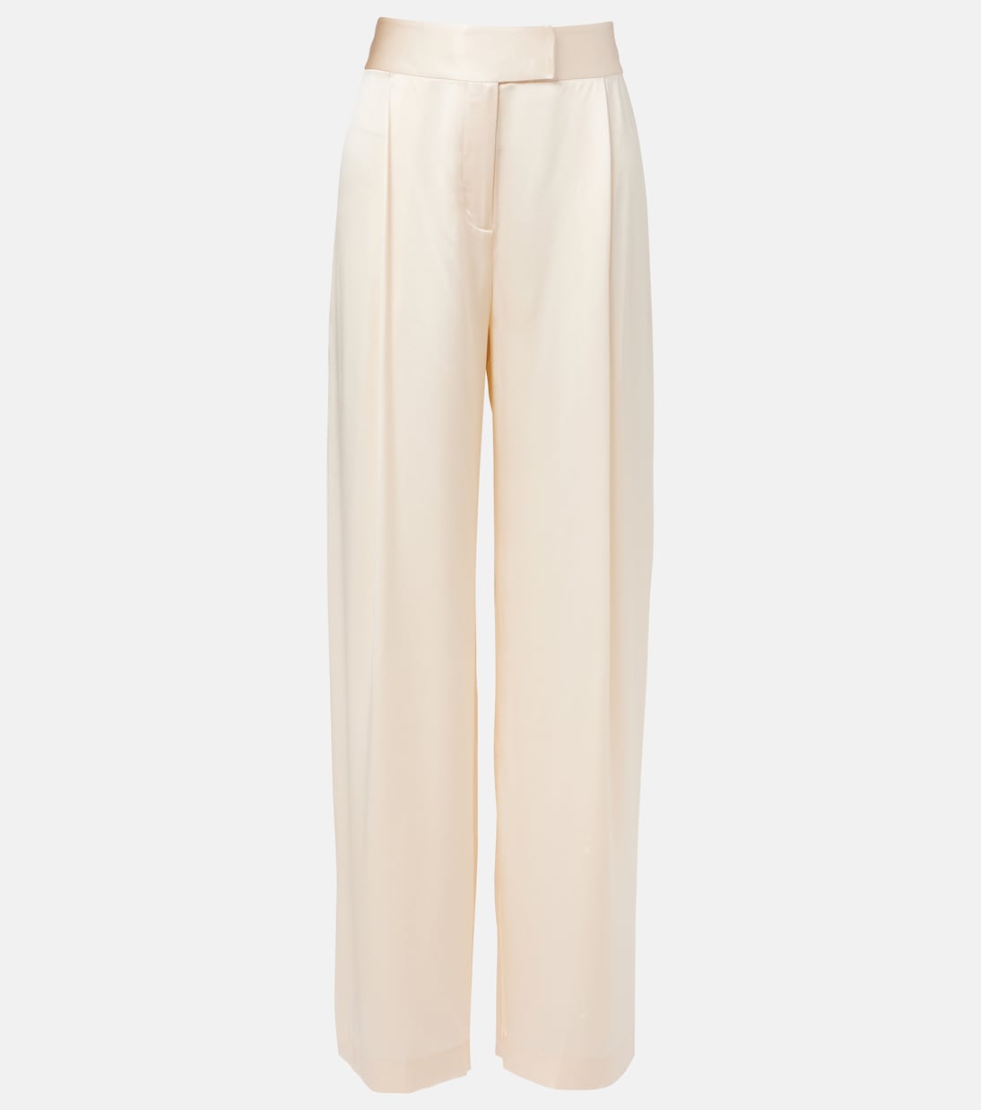 Pantalones rectos de satén de seda | The Sei