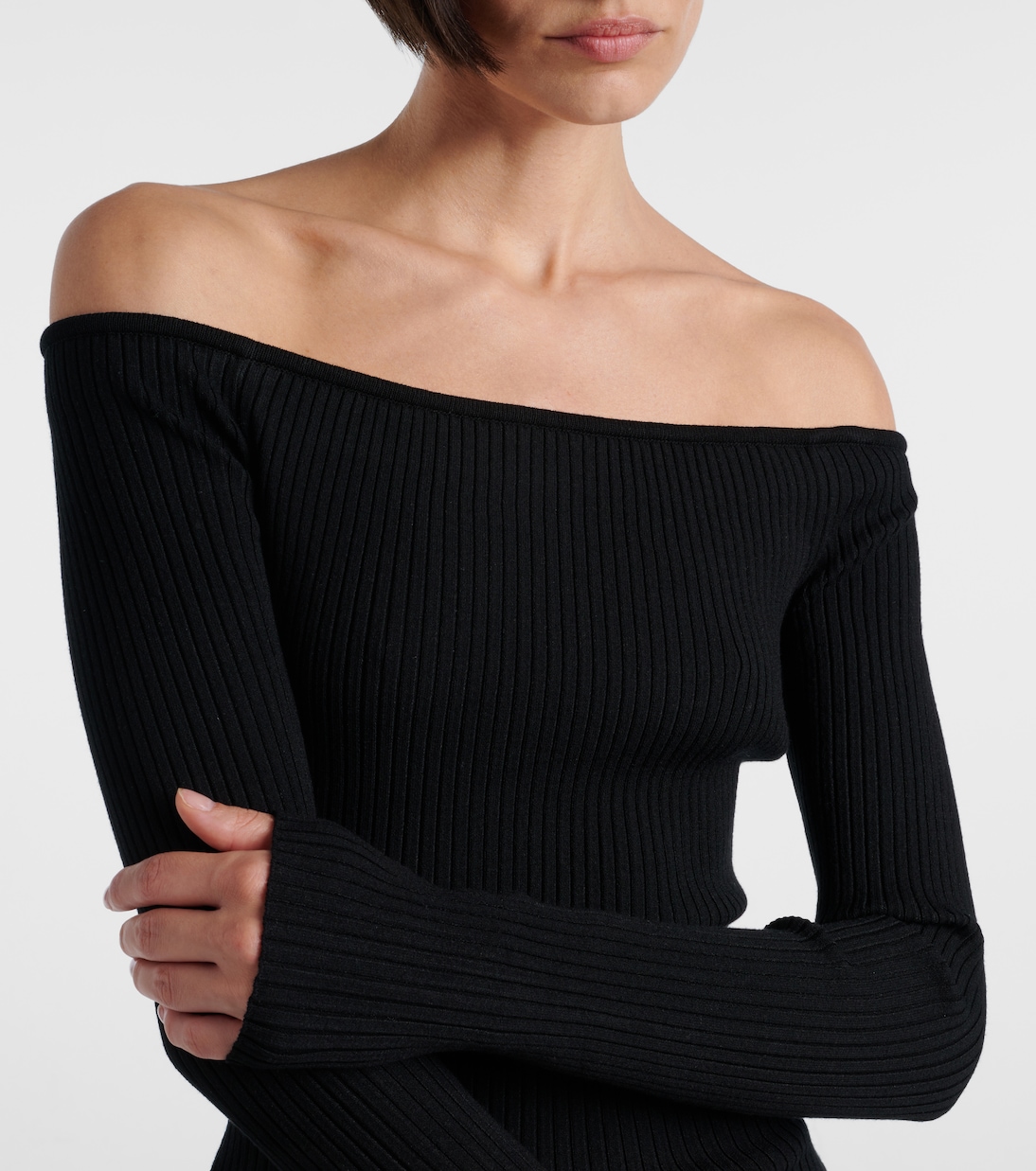 Off-Shoulder-Top aus Rippstrick | Courrèges