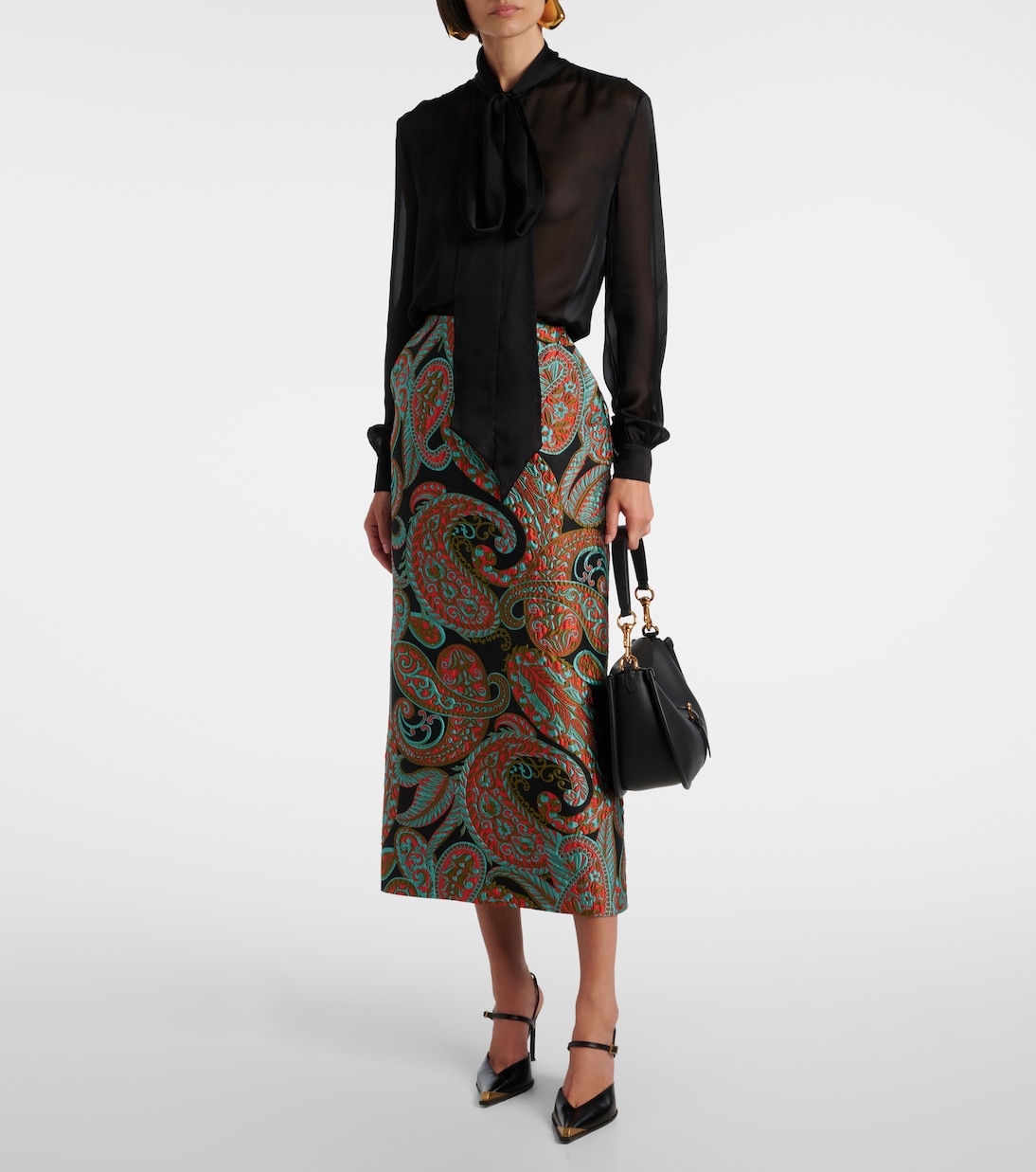 Paisley jacquard midi skirt | Etro