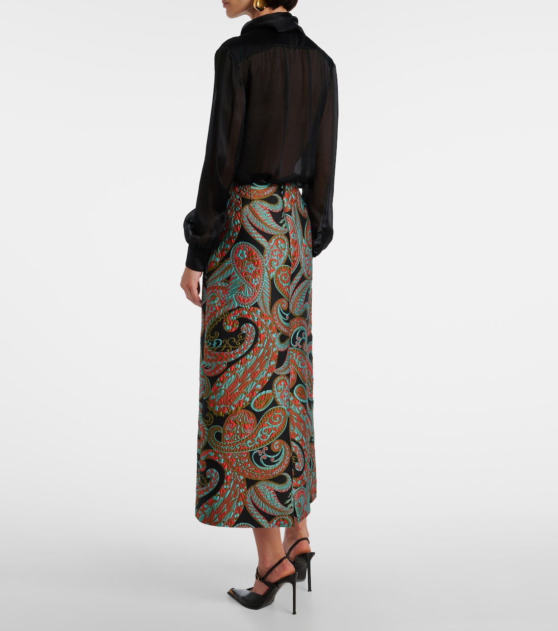 Paisley jacquard midi skirt | Etro