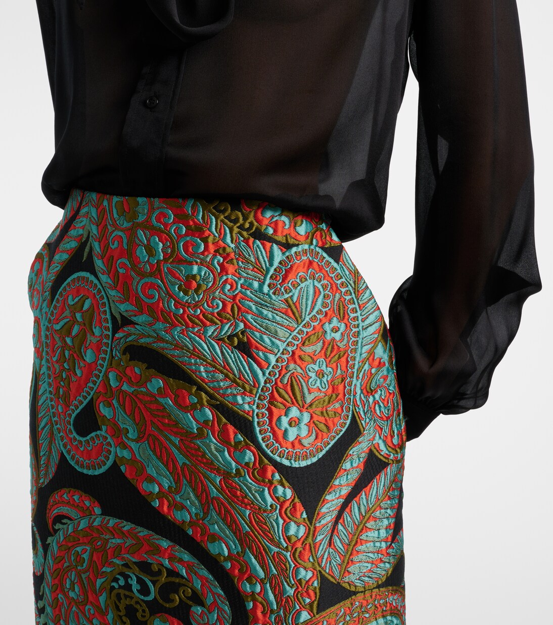 Paisley jacquard midi skirt | Etro
