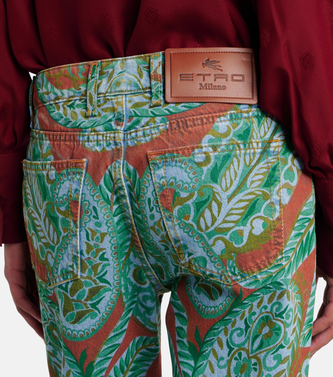Paisley high-rise wide-leg jeans | Etro