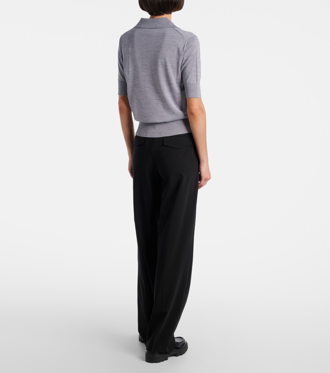 Wool and silk polo shirt | Ami Paris
