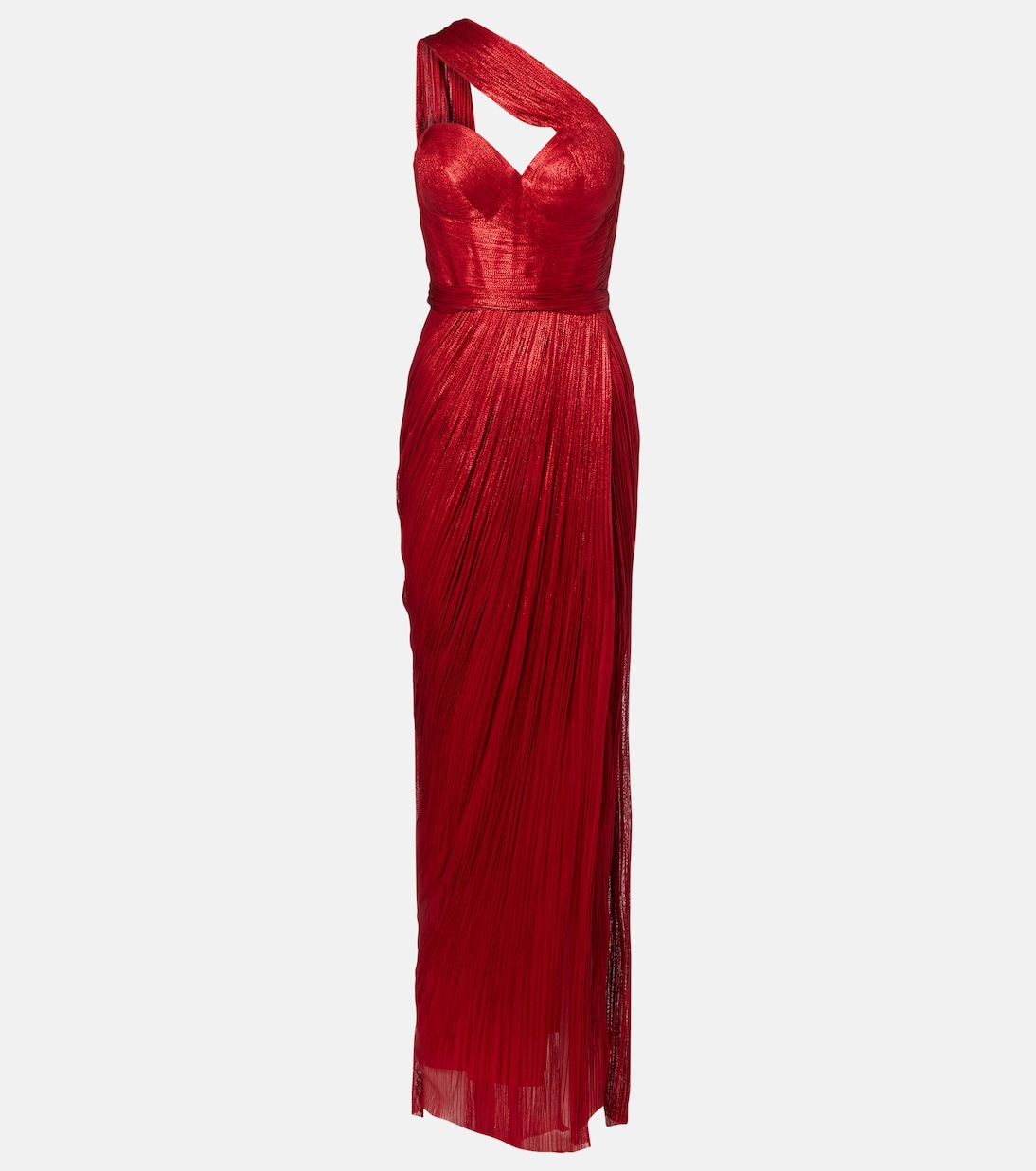 Claudine scarf-detail silk mousseline gown | Maria Lucia Hohan