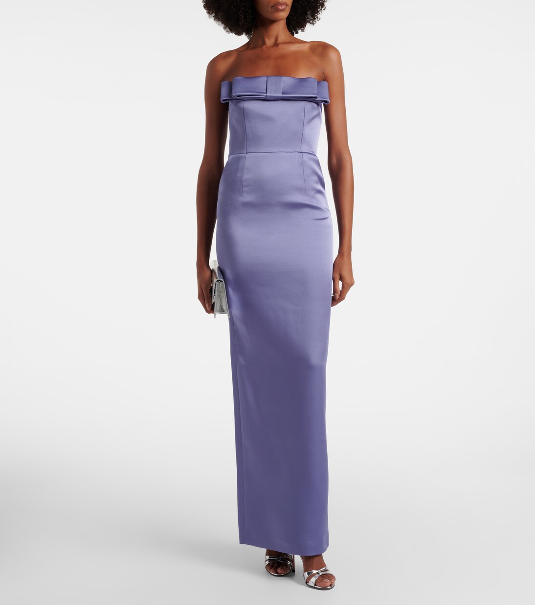 Sisu bow-detail satin gown | The New Arrivals Ilkyaz Ozel