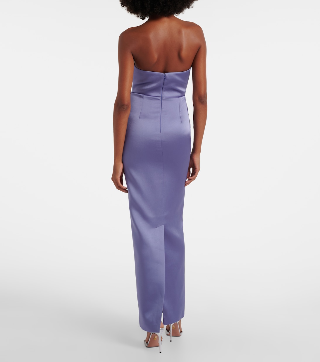 Sisu bow-detail satin gown | The New Arrivals Ilkyaz Ozel