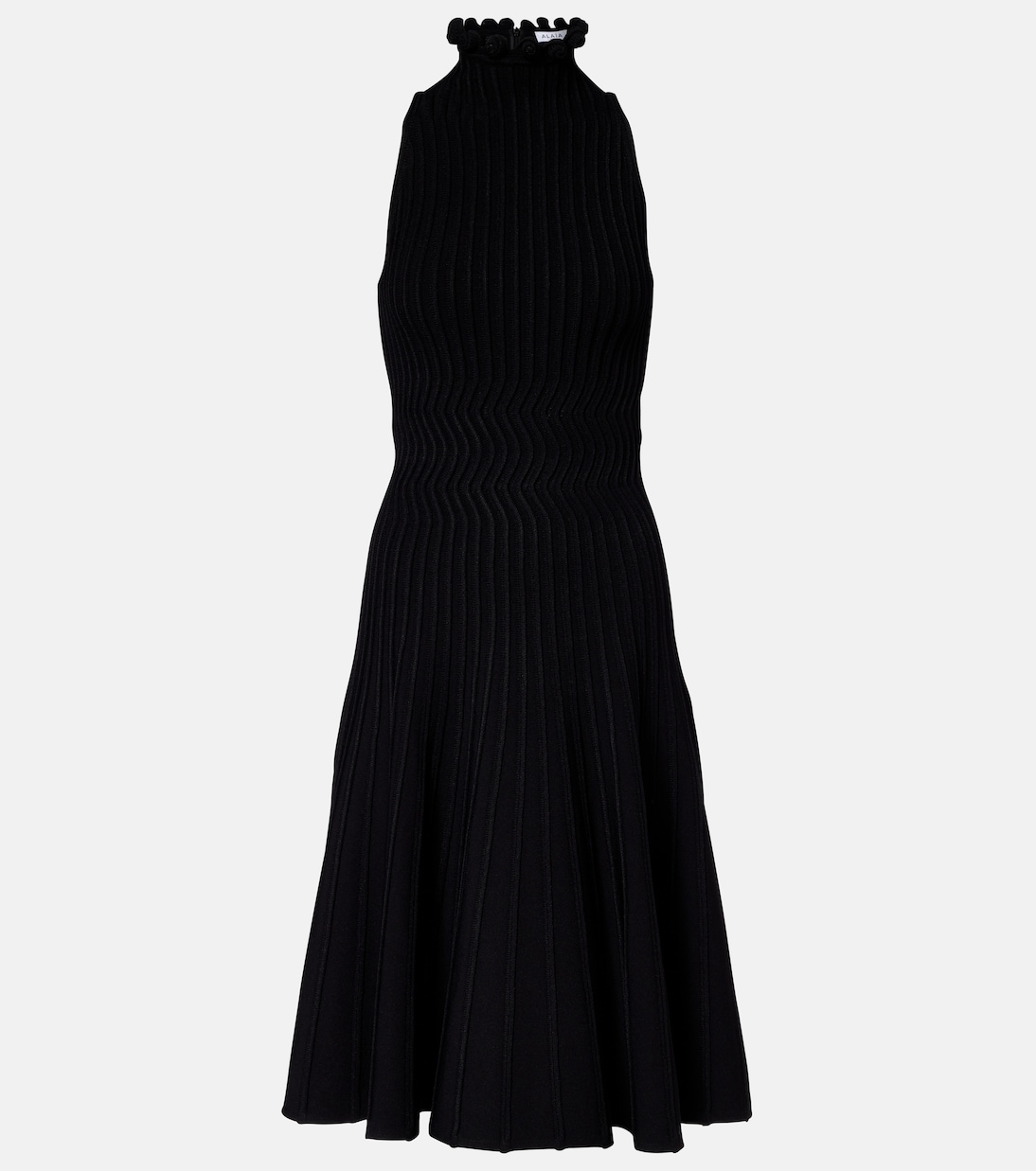 Ribbed-knit turtleneck midi dress | Alaïa