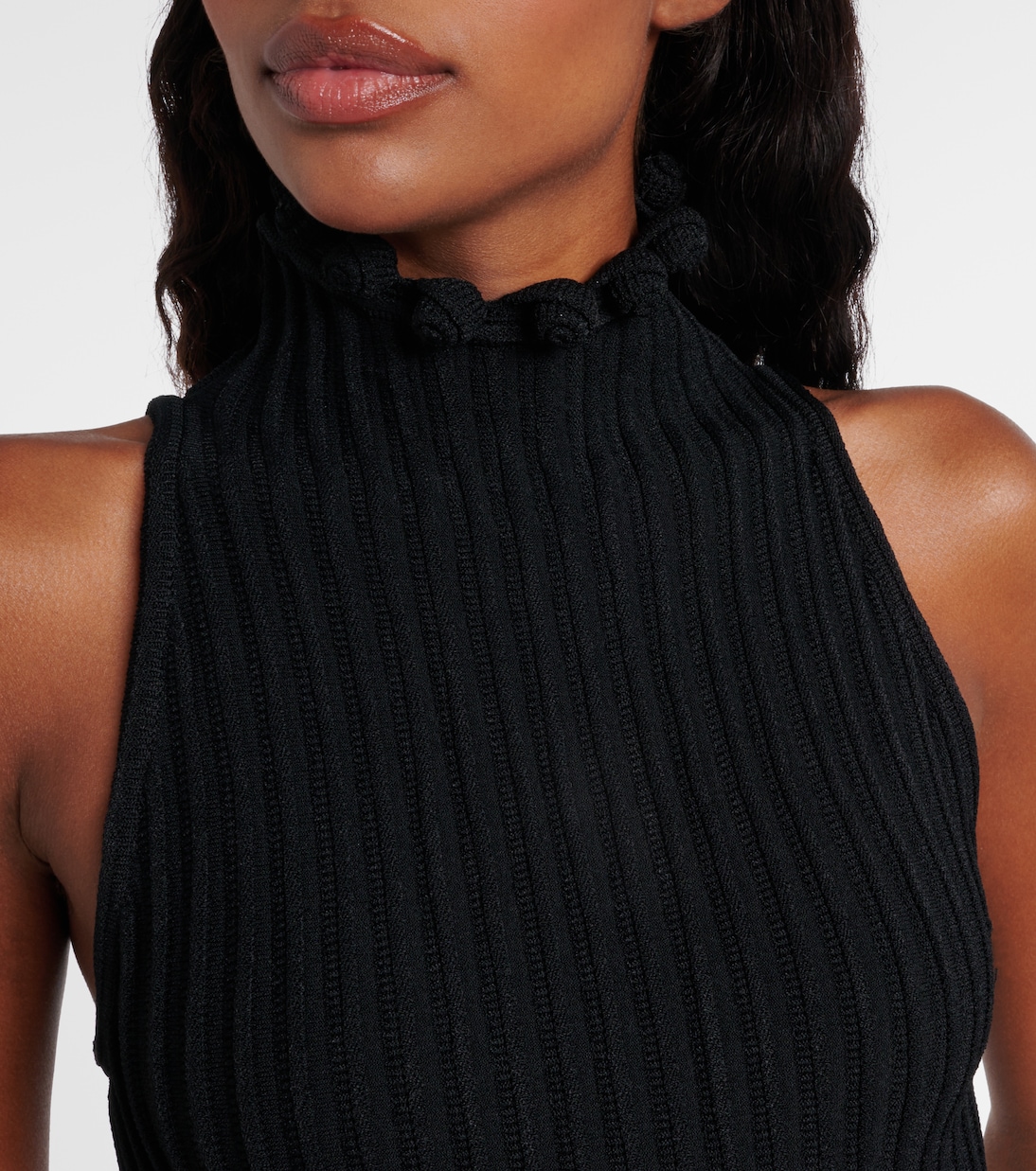 Ribbed-knit turtleneck midi dress | Alaïa