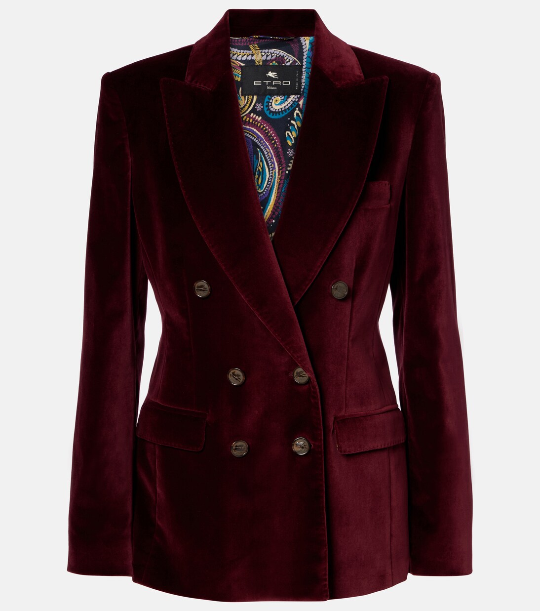 Double-breasted cotton velvet blazer | Etro
