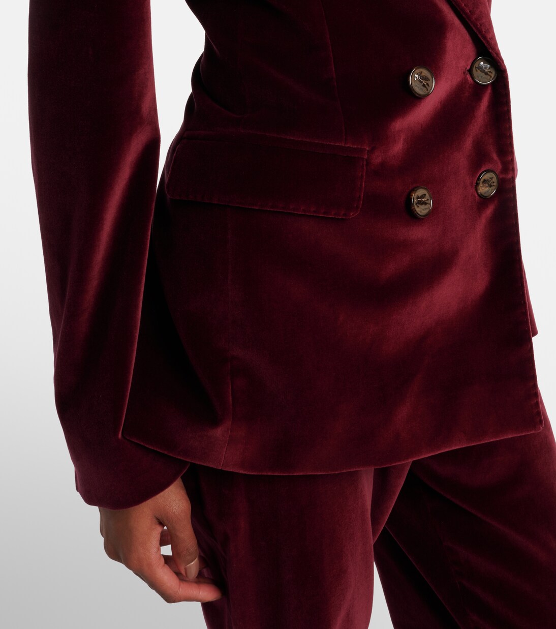 Double-breasted cotton velvet blazer | Etro