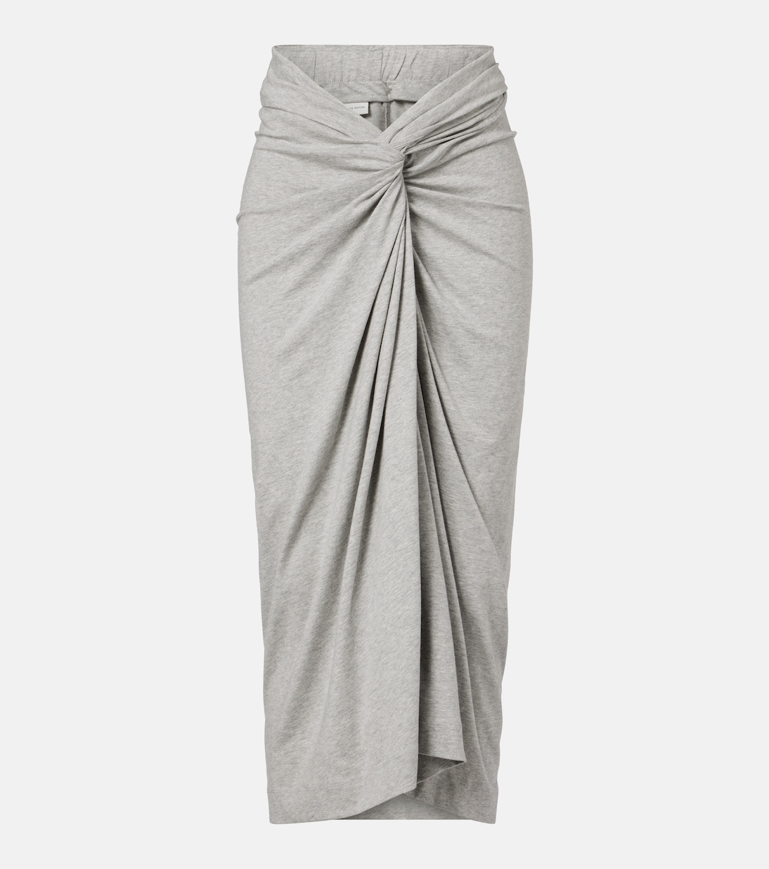 Gathered cotton jersey midi skirt | Dries Van Noten