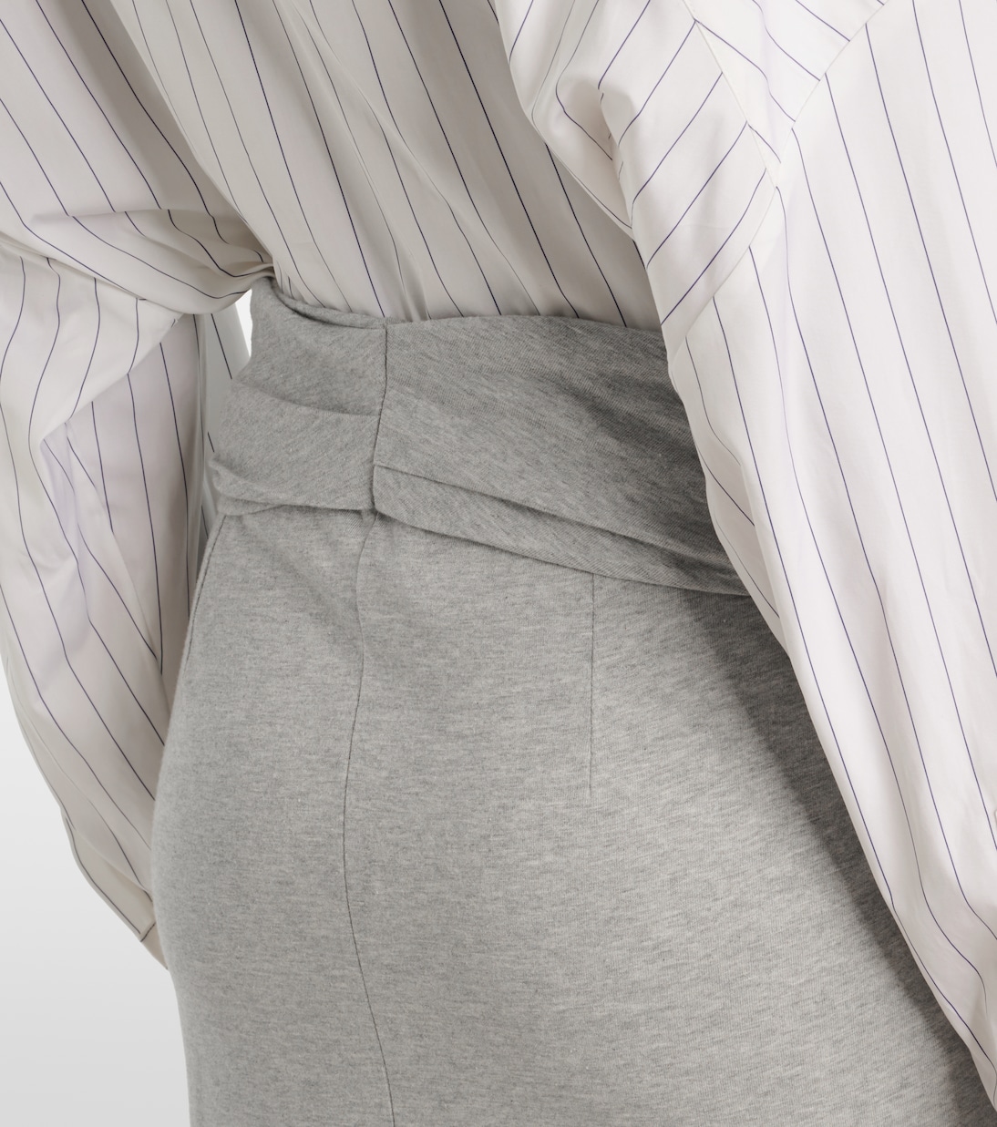 Gathered cotton jersey midi skirt | Dries Van Noten