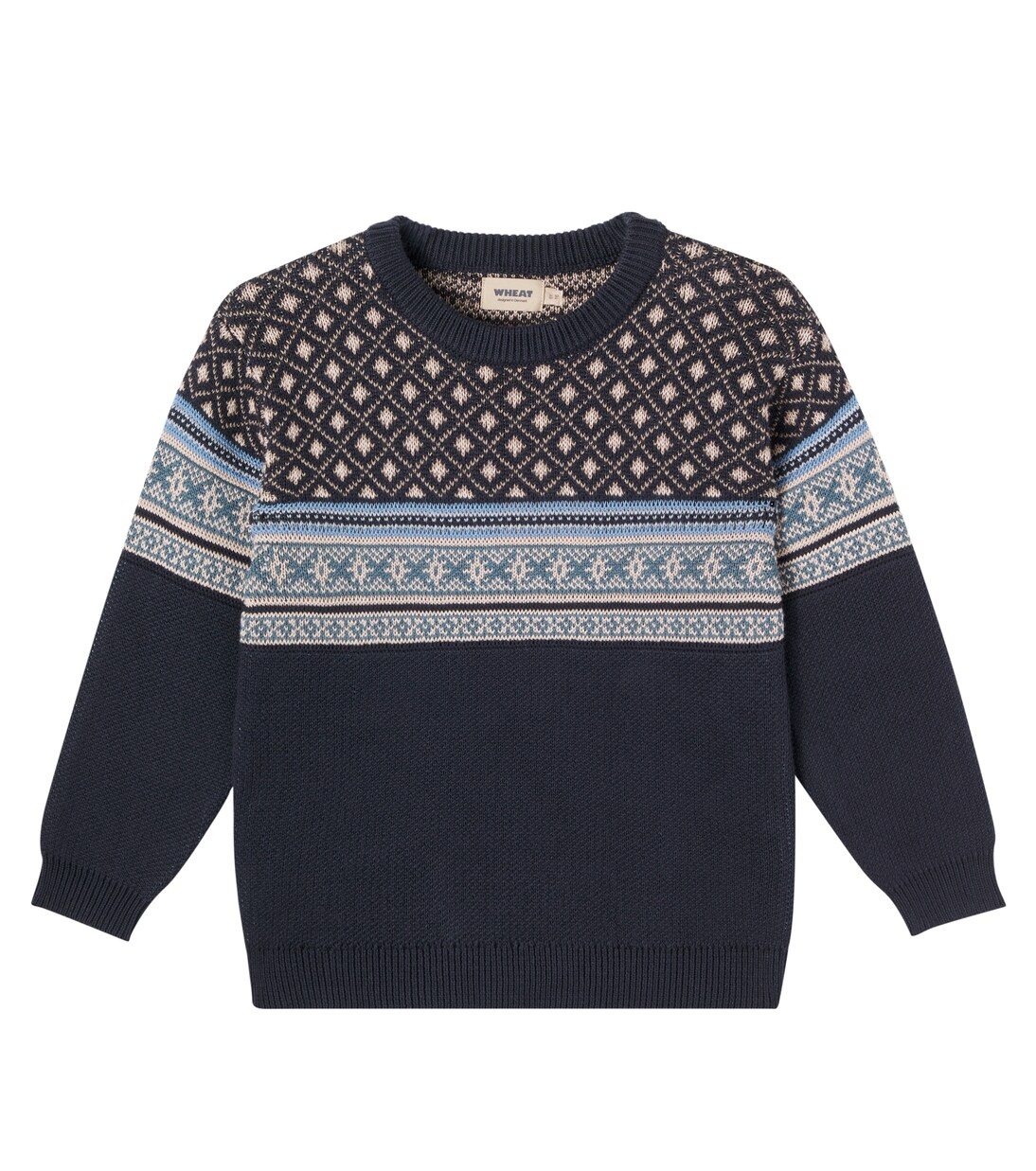 Pullover Julius aus Baumwoll-Jacquard | Wheat