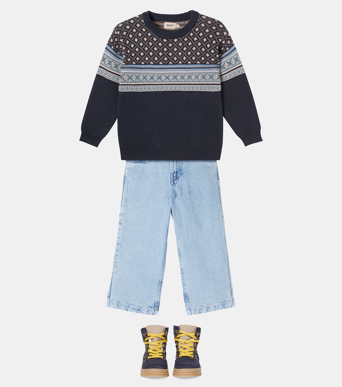 Pullover Julius aus Baumwoll-Jacquard | Wheat