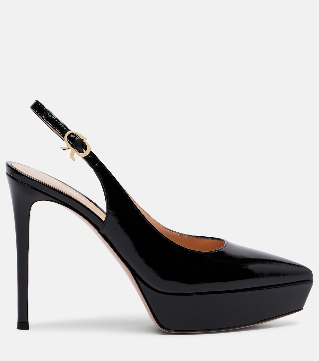 Pumps slingback Dasha 115 in vernice con plateau | Gianvito Rossi