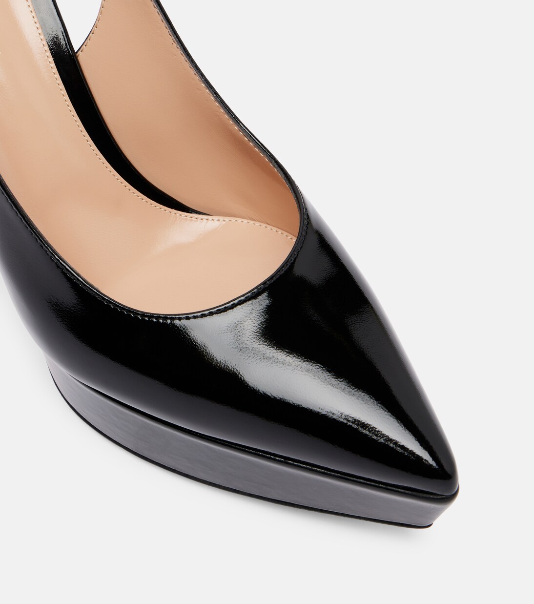 Pumps slingback Dasha 115 in vernice con plateau | Gianvito Rossi