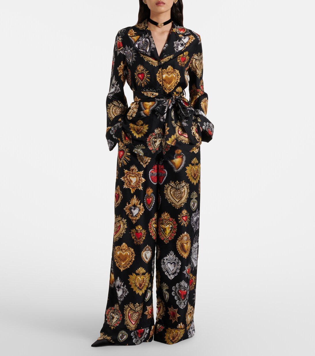 Devotion silk twill palazzo pants | Dolce&Gabbana