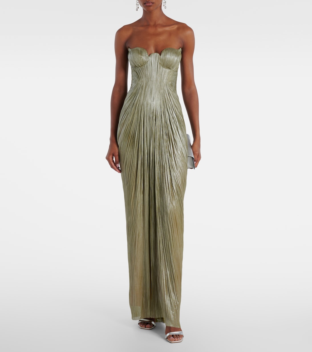 Jasleen strapless silk tulle corset gown | Maria Lucia Hohan