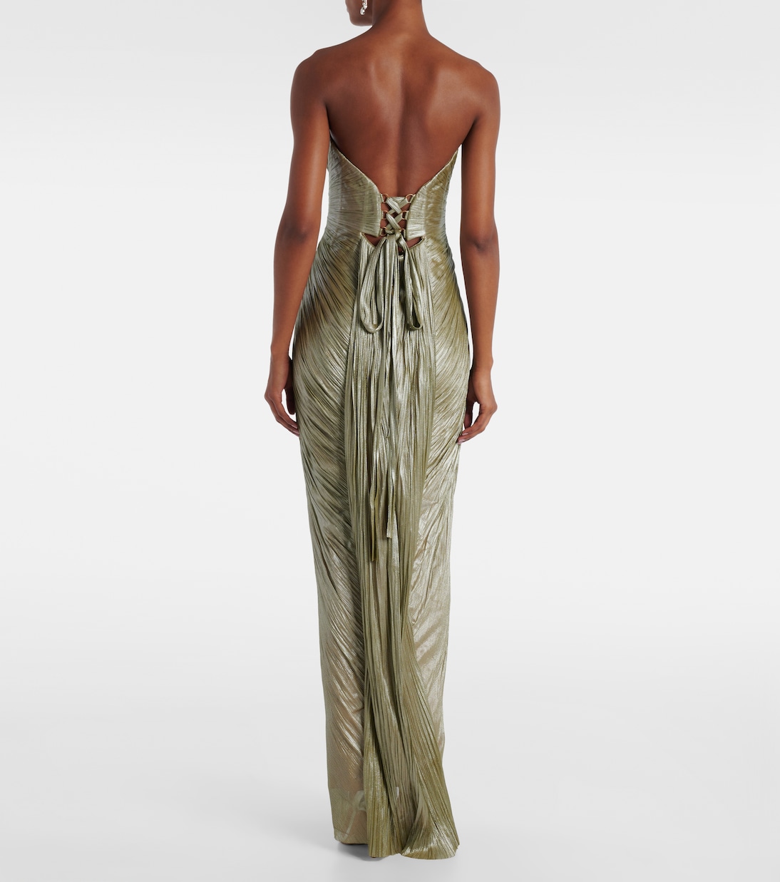 Jasleen strapless silk tulle corset gown | Maria Lucia Hohan