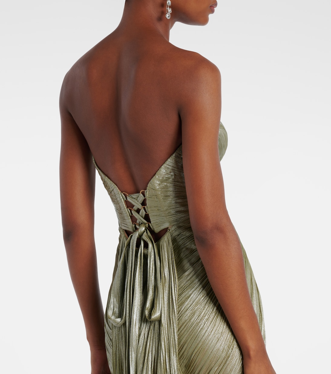 Jasleen strapless silk tulle corset gown | Maria Lucia Hohan