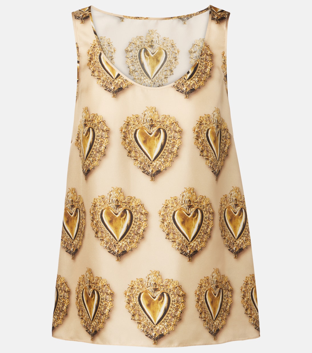 Printed silk satin top | Dolce&Gabbana