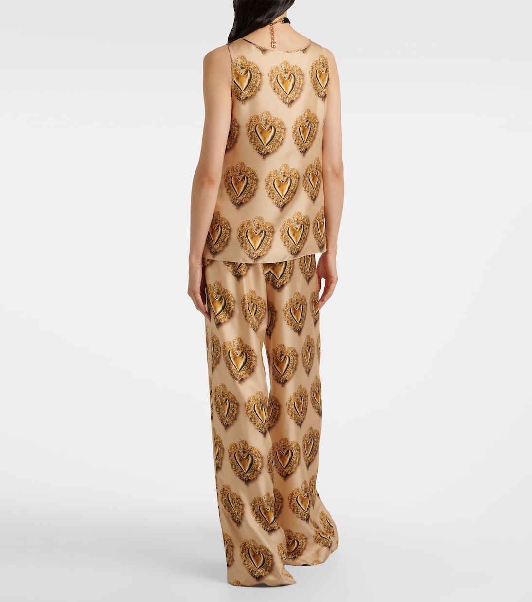 Printed silk satin top | Dolce&Gabbana