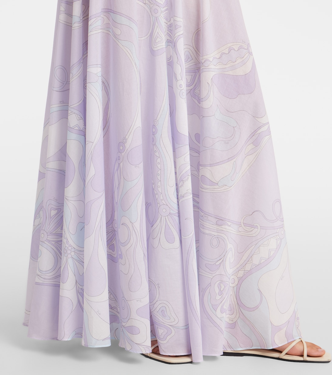 Orchidee cotton maxi skirt | Pucci