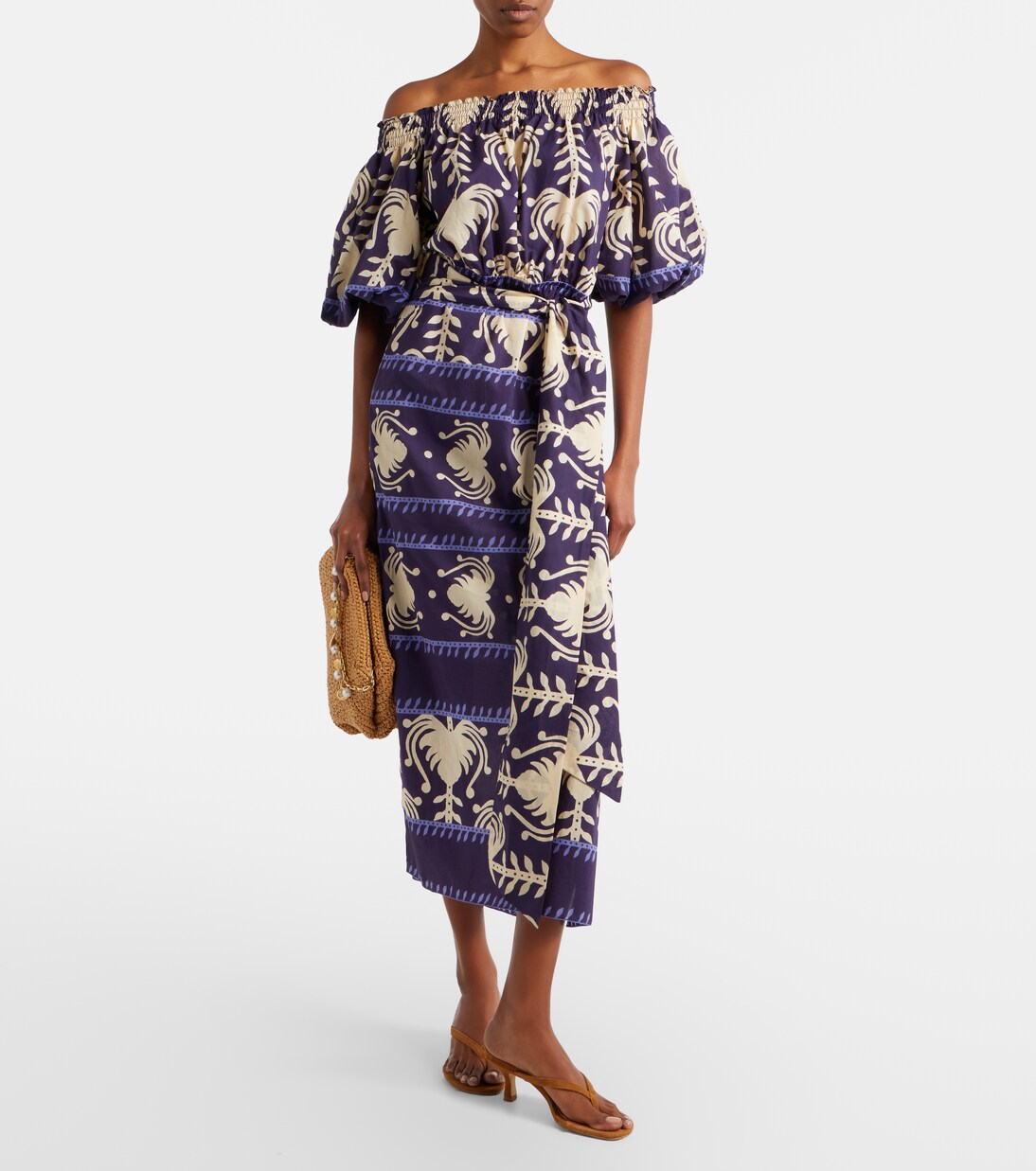 Printed cotton poplin maxi dress | Johanna Ortiz