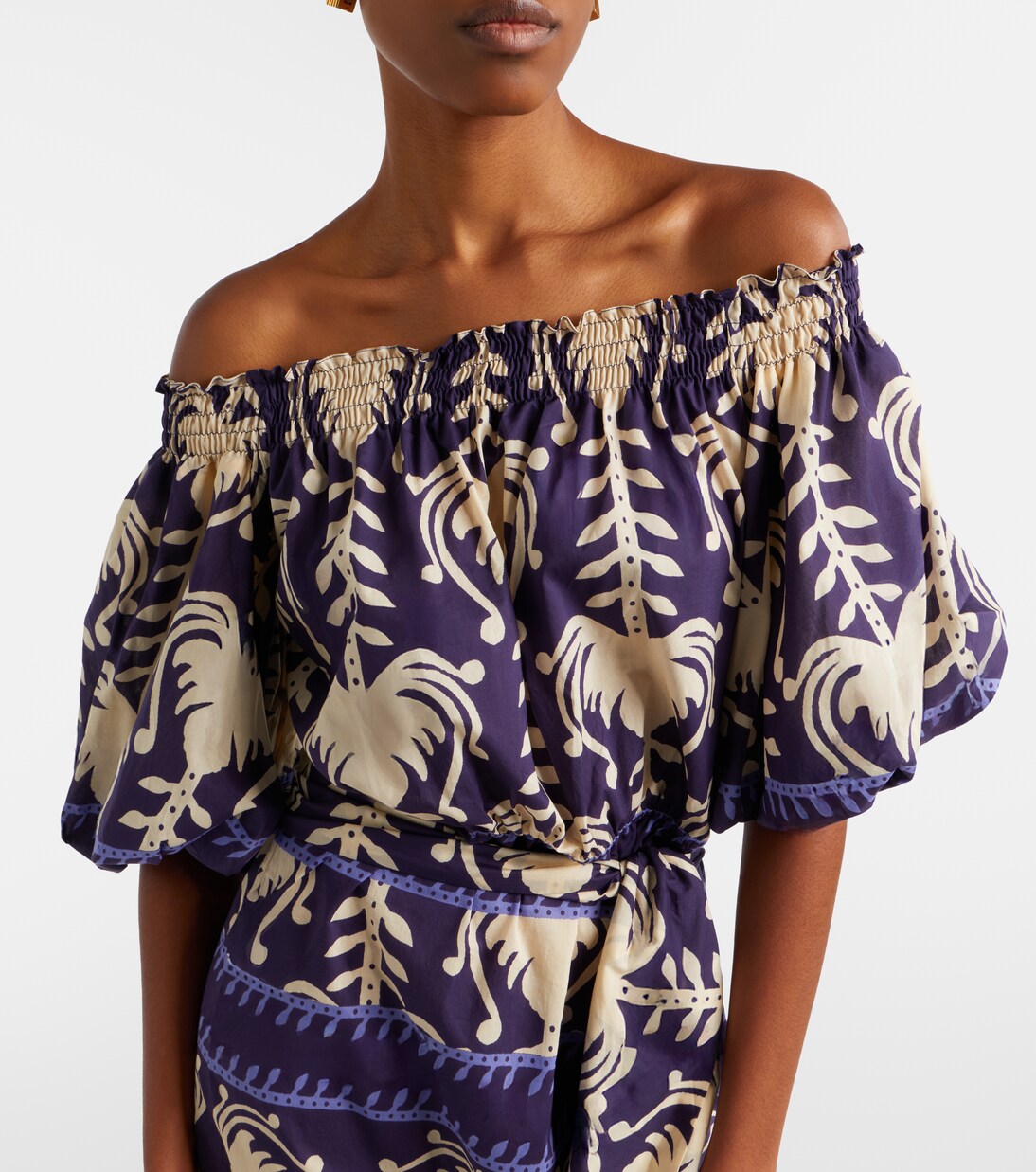 Printed cotton poplin maxi dress | Johanna Ortiz