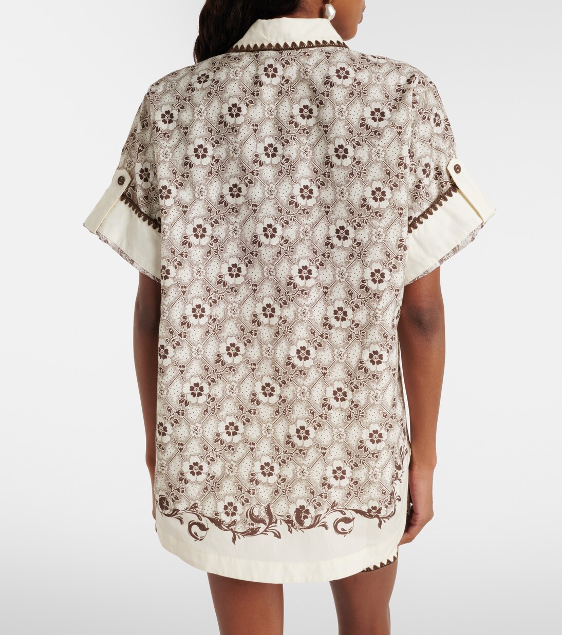 Printed cotton and silk bowling shirt | Alémais
